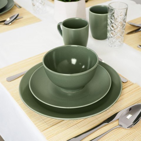 Talerz deserowy płaski płytki ceramiczny talerzyk na desery zielony ALFA 21,5 cm