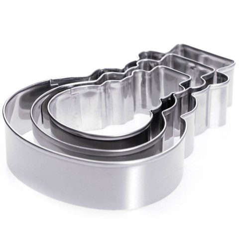 Wykrawacz cukierniczy stalowy / foremka do ciastek pierników bałwan zestaw 3 el.