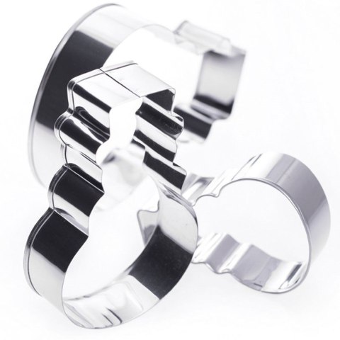 Wykrawacz cukierniczy stalowy / foremka do ciastek pierników bałwan zestaw 3 el.