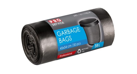 Worki Na Śmieci PRO 45x54 Czarne HD 35L 50 szt.