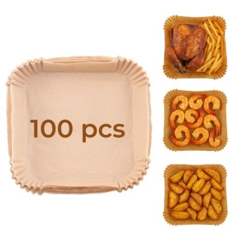 AD 6731 Papierowe wkłady do frytkownicy - 16 cm| 100 szt. | do 240°c | biodegradowalne