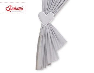 Zasłonki do pokoju dziecięcego- Wiszące serduszka szare