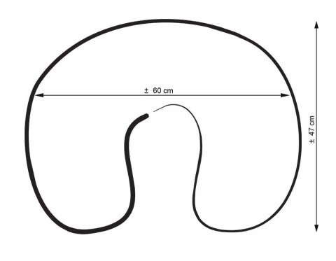 Poduszka rogal do karmienia fasolka + zdejmowana poszewka - białe grochy na turkusie
