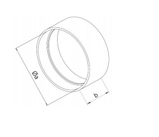 ŁĄCZNIK KANAŁU OKRĄGŁEGO 125MM