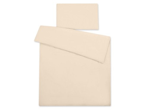 Bawełniana pościel dla dzieci 2-częściowa poszewki na poduszkę 60x40 i na kołderkę 120x90 - beżowa