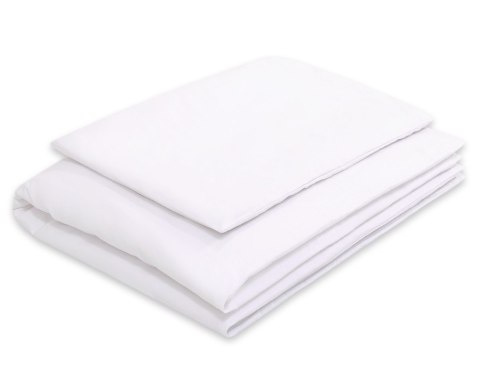 Bawełniana pościel dla dzieci 2-częściowa poszewki na poduszkę 60x40 i na kołderkę 120x90 - biała