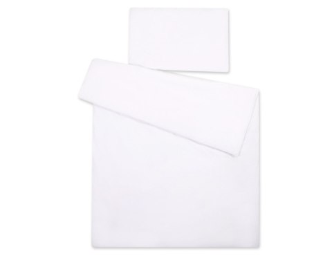 Bawełniana pościel dla dzieci 2-częściowa poszewki na poduszkę 60x40 i na kołderkę 120x90 - biała