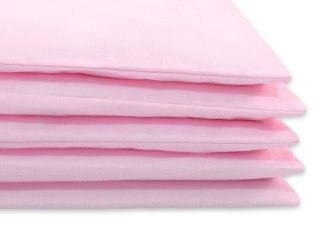 Bawełniana pościel dla dzieci 2-częściowa poszewki na poduszkę 60x40 i na kołderkę 120x90 - różowa