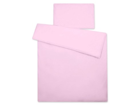 Bawełniana pościel dla dzieci 2-częściowa poszewki na poduszkę 60x40 i na kołderkę 120x90 - różowa