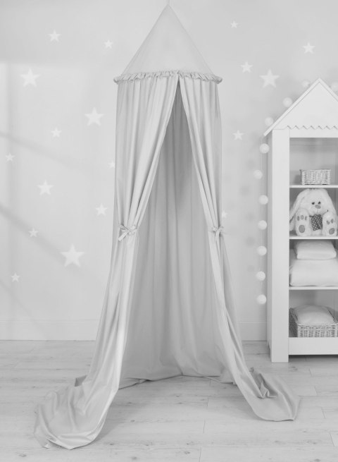 Baldachim wiszący bawełniany do pokoju dziecięcego - szary