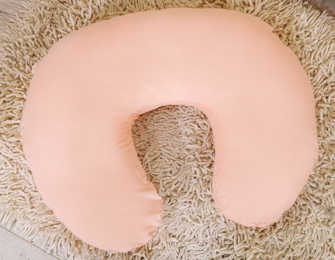 Poduszka rogal do karmienia fasolka + zdejmowana poszewka - pudrowy róż