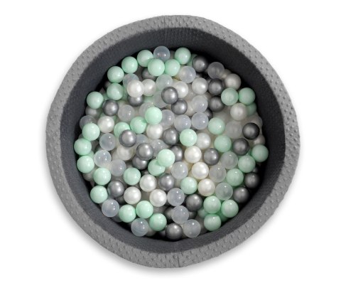 Suchy basen minky H-40 cm z piłkami 200szt.- ciemnoszary