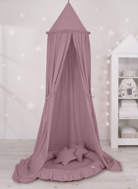 Baldachim wiszący bawełniany do pokoju dziecięcego - róż retro