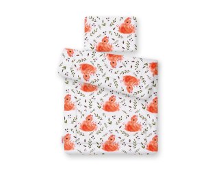 Komplet pościeli dla niemowląt z wypełnieniem 2-cz 75x100cm NEWBORN - wiewiórki