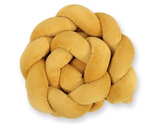 Ochraniacz warkocz pleciony MINKY do łóżeczka 180cm - musztardowy