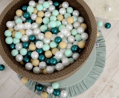 Plastikowe piłeczki do suchego basenu 50szt. - zielony perłowy