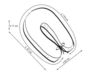 Poduszka ciążowa Longer dla kobiet w ciąży do spania + zdejmowana poszewka - Misie niebieskie