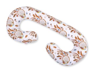 Poduszka ciążowa typu C dla kobiet w ciąży do spania karmienia + zdejmowana poszewka - łapacze snów