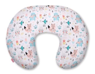 Poduszka rogal do karmienia fasolka + zdejmowana poszewka - misie niebieskie