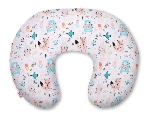 Poduszka rogal do karmienia fasolka + zdejmowana poszewka - misie niebieskie