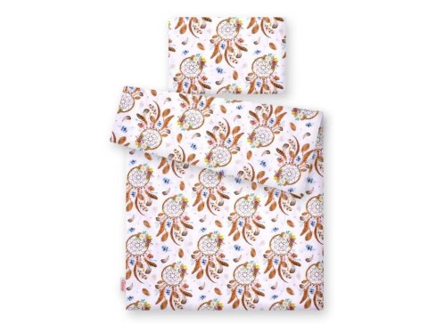 Pościel dla dzieci 2-częściowa bawełniana 120x90 cm - łapacze snów białe