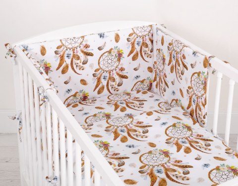 Pościel dla dzieci 2-częściowa bawełniana 120x90 cm - łapacze snów białe