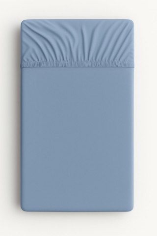 Prześcieradło bawełniane z gumką do łóżeczka 120x60 cm - brudny niebieski