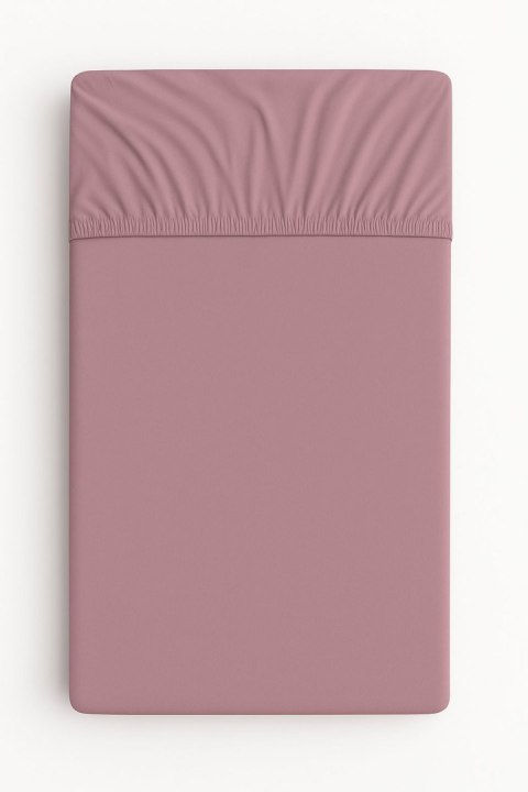 Prześcieradło bawełniane z gumką do łóżeczka 140x70 cm - róż retro