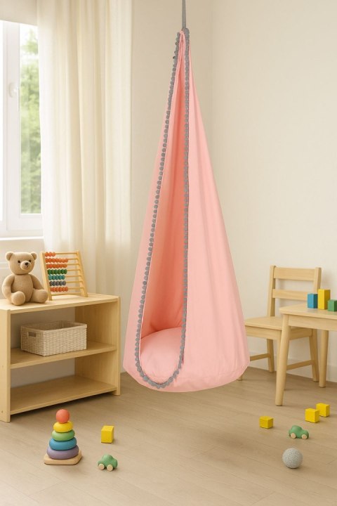 Wisząca huśtawka hamak kokon My Sweet Baby - brudny róż