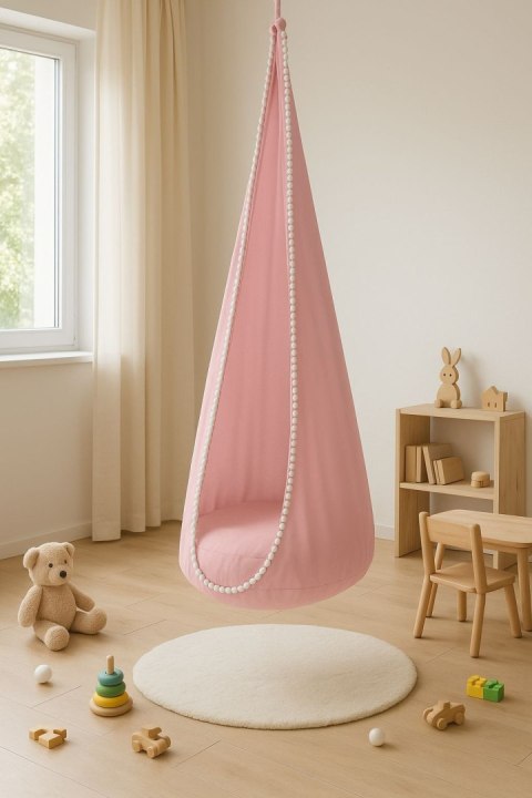 Wisząca huśtawka hamak kokon My Sweet Baby - różowy