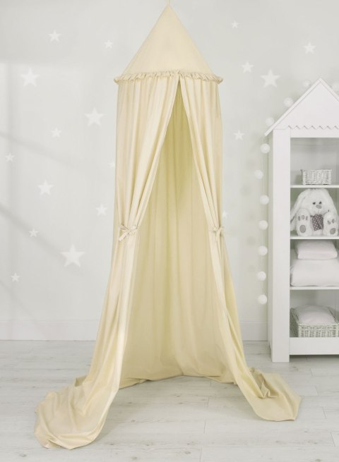 Baldachim wiszący bawełniany do pokoju dziecięcego - kremowy