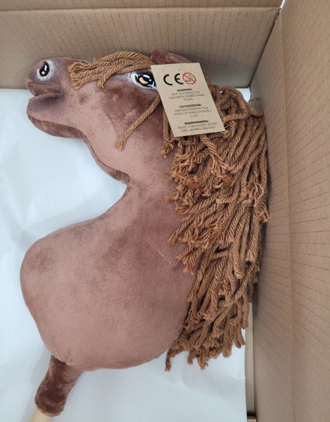 Hobby Horse Duży koń na kiju Premium - ciemny kasztan A3