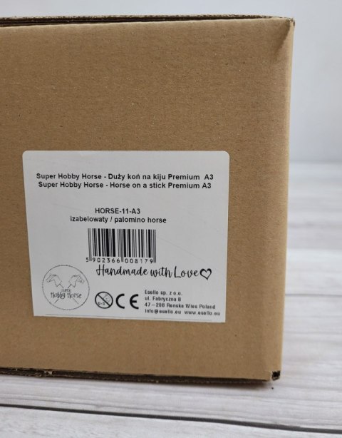 Hobby Horse Duży koń na kiju Premium - izabelowaty A3
