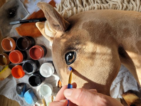 Hobby Horse Mały koń na kiju Premium - izabelowaty A4