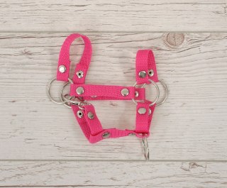 Kantar dla konia Hobby Horse A4 zapinany mały - ciemny różowy
