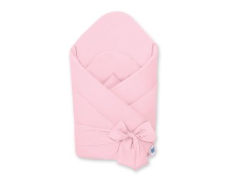 Rożek dla niemowląt z wiązaniem 2w1 usztywniany i miękki - jasny róż