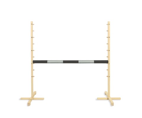 Belka do przeszkody do skakania na Hobby Horse - czarno-srebrna - 120 cm
