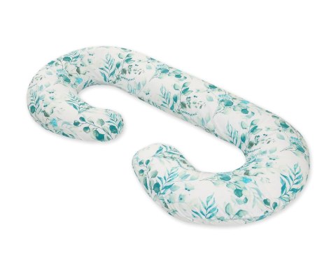 Poduszka ciążowa typu C dla kobiet w ciąży do spania karmienia + zdejmowana poszewka - Eucaliptus