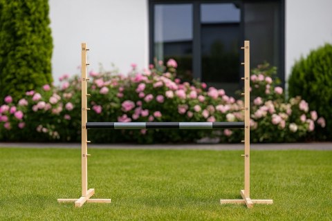 Przeszkoda skokowa do Hobby Horse 120cm, belka czarno-srebrna