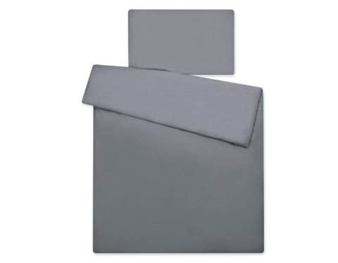 Bawełniana pościel dla dzieci 2 części poszewki na poduszkę i na kołderkę 135x100 - antracyt