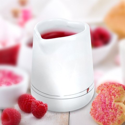 Mlecznik / dzbanuszek na mleko ceramiczny biały SERDUSZKA 120 ml