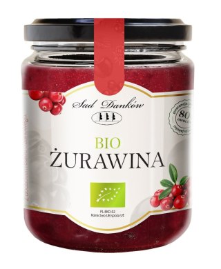 #ŻURAWINA 80 % Z CUKREM TRZCINOWYM BIO 260 g - SAD DANKÓW
