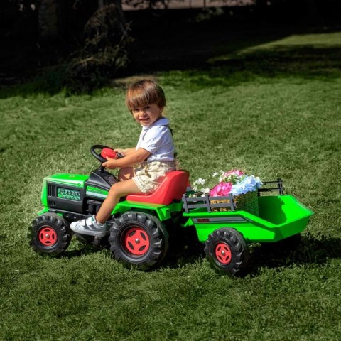 INJUSA Traktor Na Akumulator Basic 6V + Przyczepka