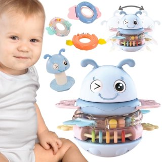 WOOPIE Baby Wańka Wstańka Zabawka Sensoryczna 2w1 Grzechotka Gryzak