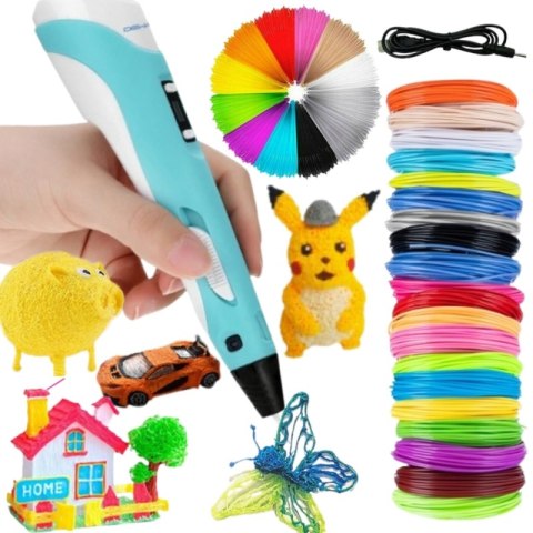 WOOPIE Długopis 3D Dla Dzieci Zestaw z Wyświetlaczem LED - Kreatywna Zabawa