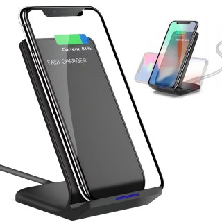 Ładowarka indukcyjna bezprzewodowa do smartfona z podstawką Qi 10 W