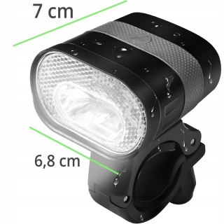 Lampka akumulatorowa do roweru przednia 3 tryby LED