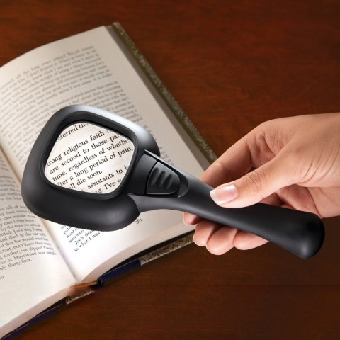 Lupa szkło powiększające 3x z podświetleniem do czytania pracy 5 LED