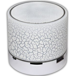 Mini głośnik bezprzewodowy Bluetooth z podświetleniem LED - biały