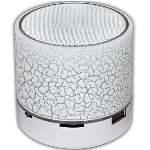 Mini głośnik bezprzewodowy Bluetooth z podświetleniem LED - biały